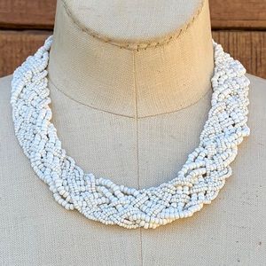 Vintage Woven Bead Collar Necklace
